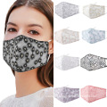 Fashion Lace Beading Embroidery Party Mask Summer Cool Washable Maskes  Protection Bling Party Mask for Women Girls